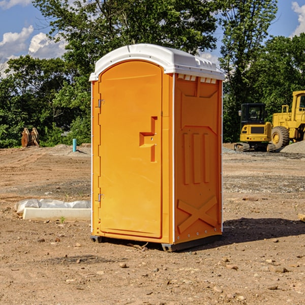 how often are the porta potties cleaned and serviced during a rental period in Wagoner